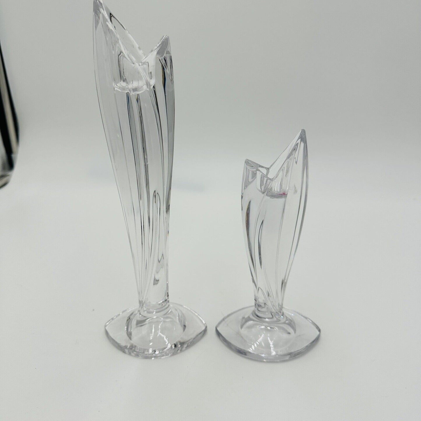 Marquis By Waterford Crystal Glass Candlesticks Candle Holders Signed Clear