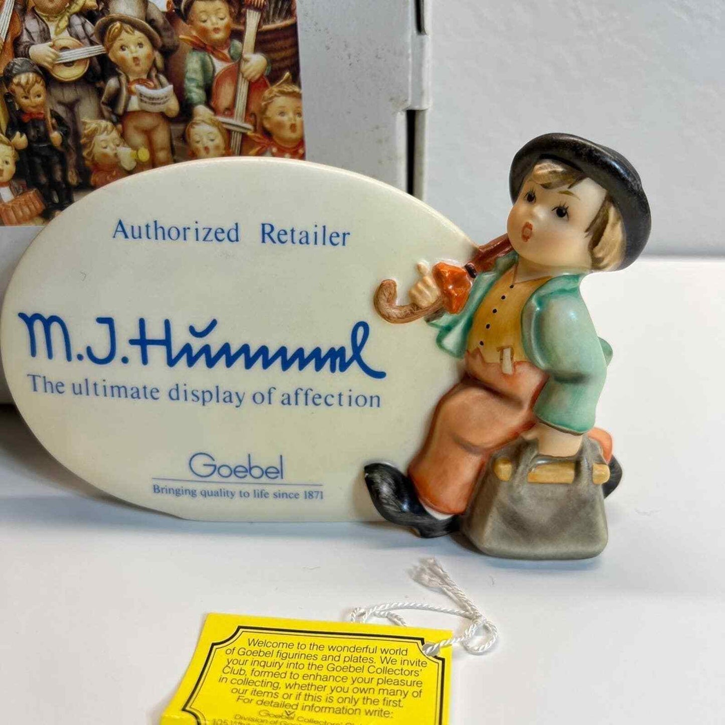 Goebel Hummel Plaque Merry Wanderer German Box Brand Logo Retailer Plaque 187