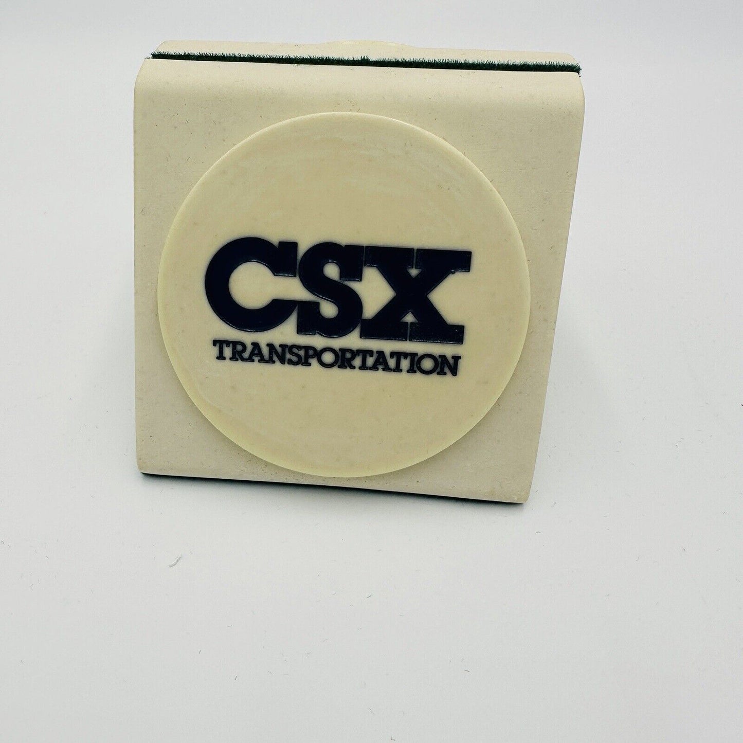 Modern CSX Railroad Transportation Bookends Marble Art Vermont Branded Decor