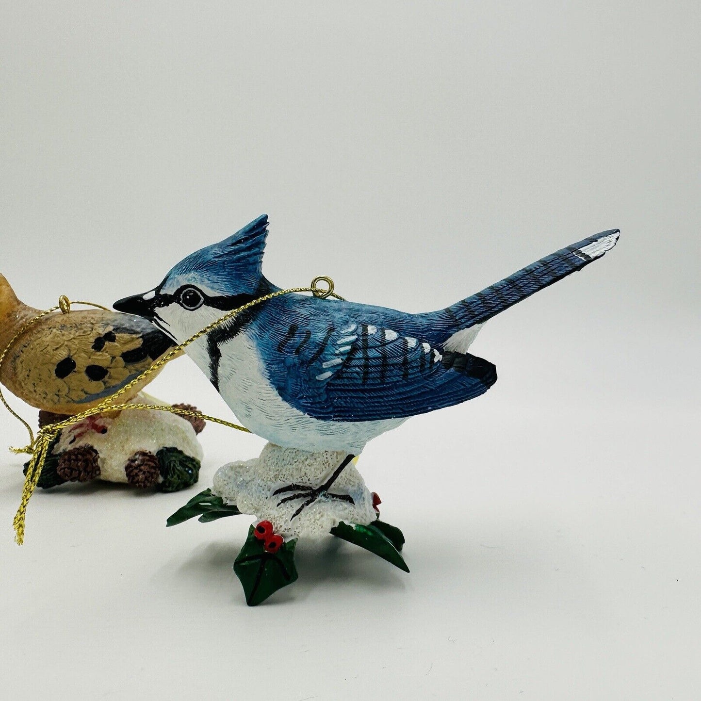 The Danbury Mint Songbirds Ornaments Set Of 3 Morning Dove Blue Jay Goldfinch