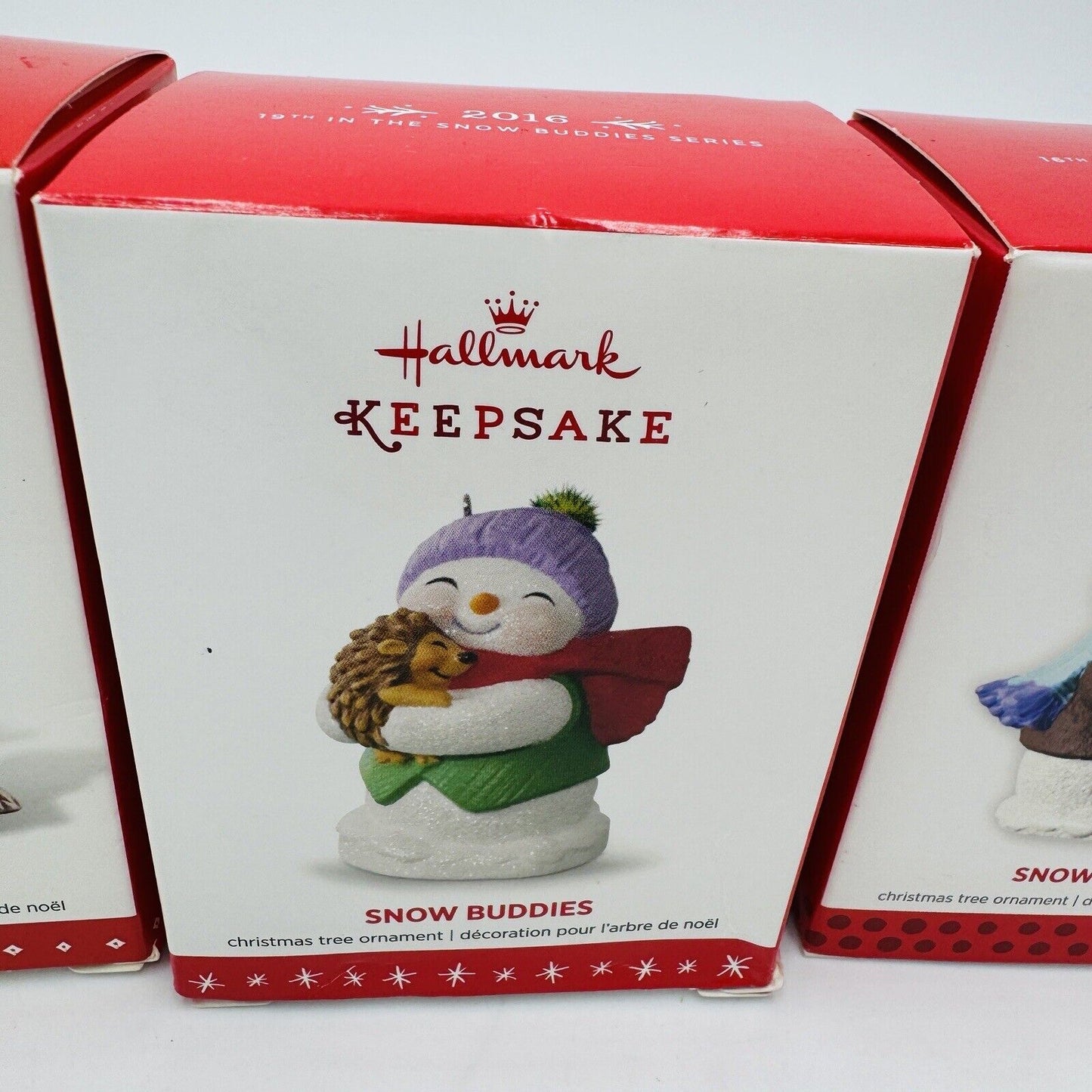 Hallmark Keepsake Snow Buddies Christmas Ornaments Set 4 2013 2015 2016 2006