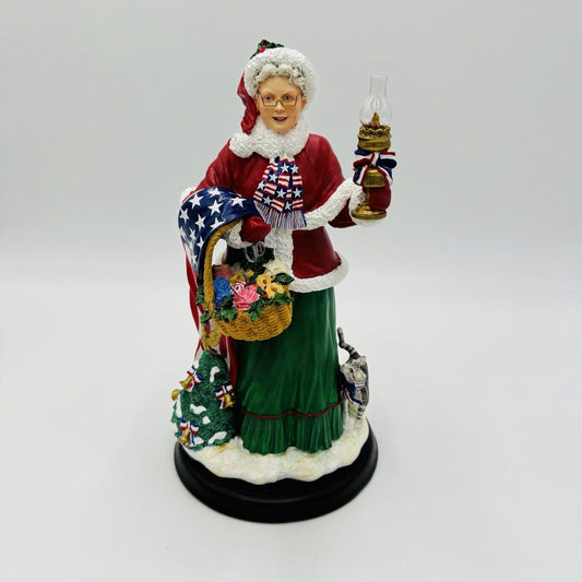 The Danbury Mint Mrs Claus Star Spangled Patriotic American Christmas Figurine
