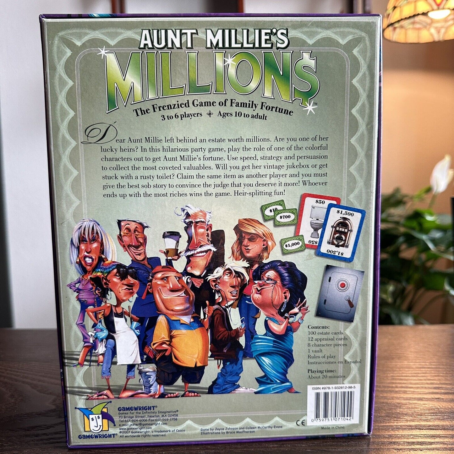 Gamewright Aunt Millie's Millions Frenzied Board Game of Family Fortune Party