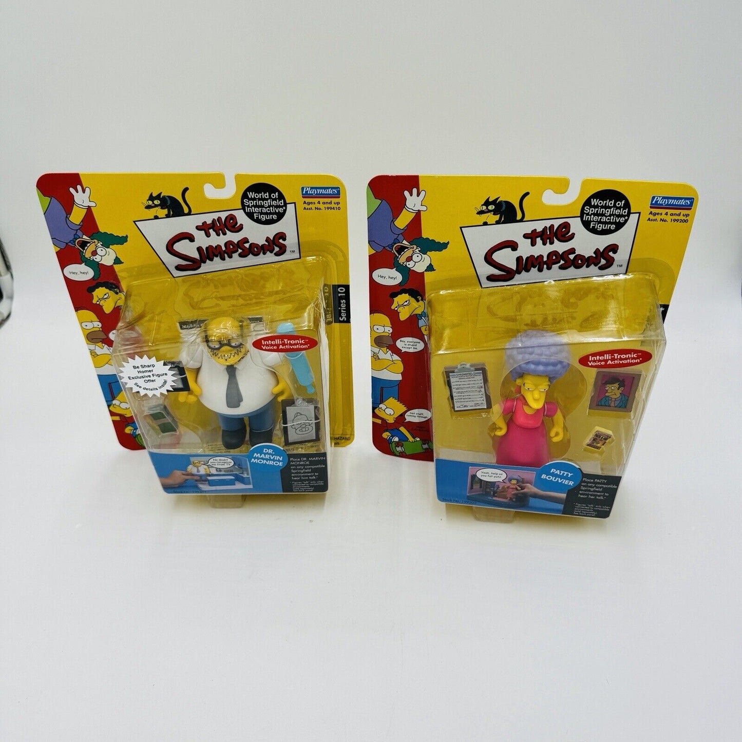 THE SIMPSONS World Of Springfield Brand New Figures Playmates Dr Marvin & Patty