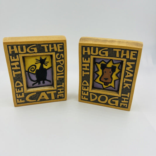 Macone Clay hand glazed cat & dog Wall Ceramic Tiles Plaques