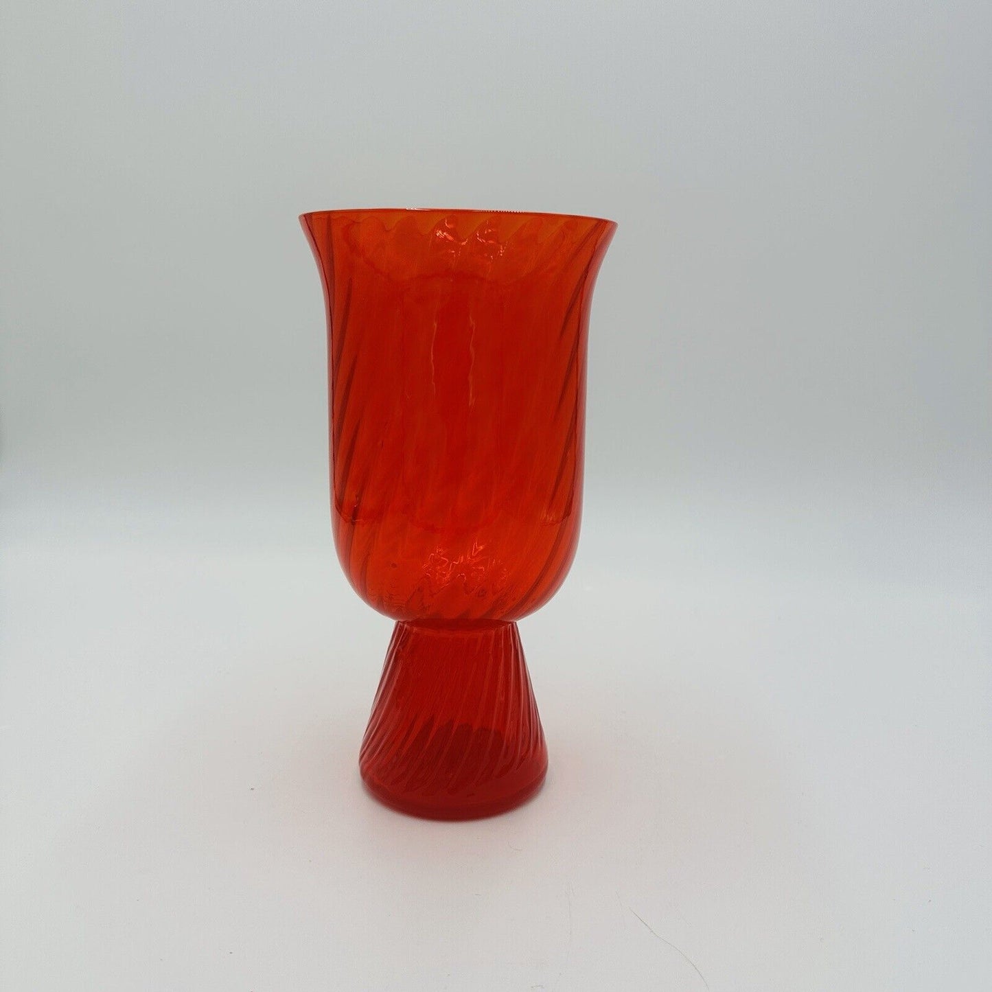 MCM Morgantown Art Glass  9913 Federal Patio Light Candle Red Vase 8.5”