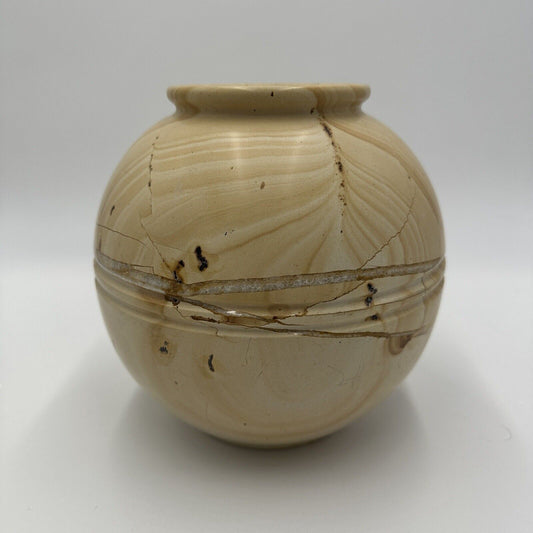 Sedlak Interior Marble Vase Urn USA Crackled Design Stone Heavy Home Decor