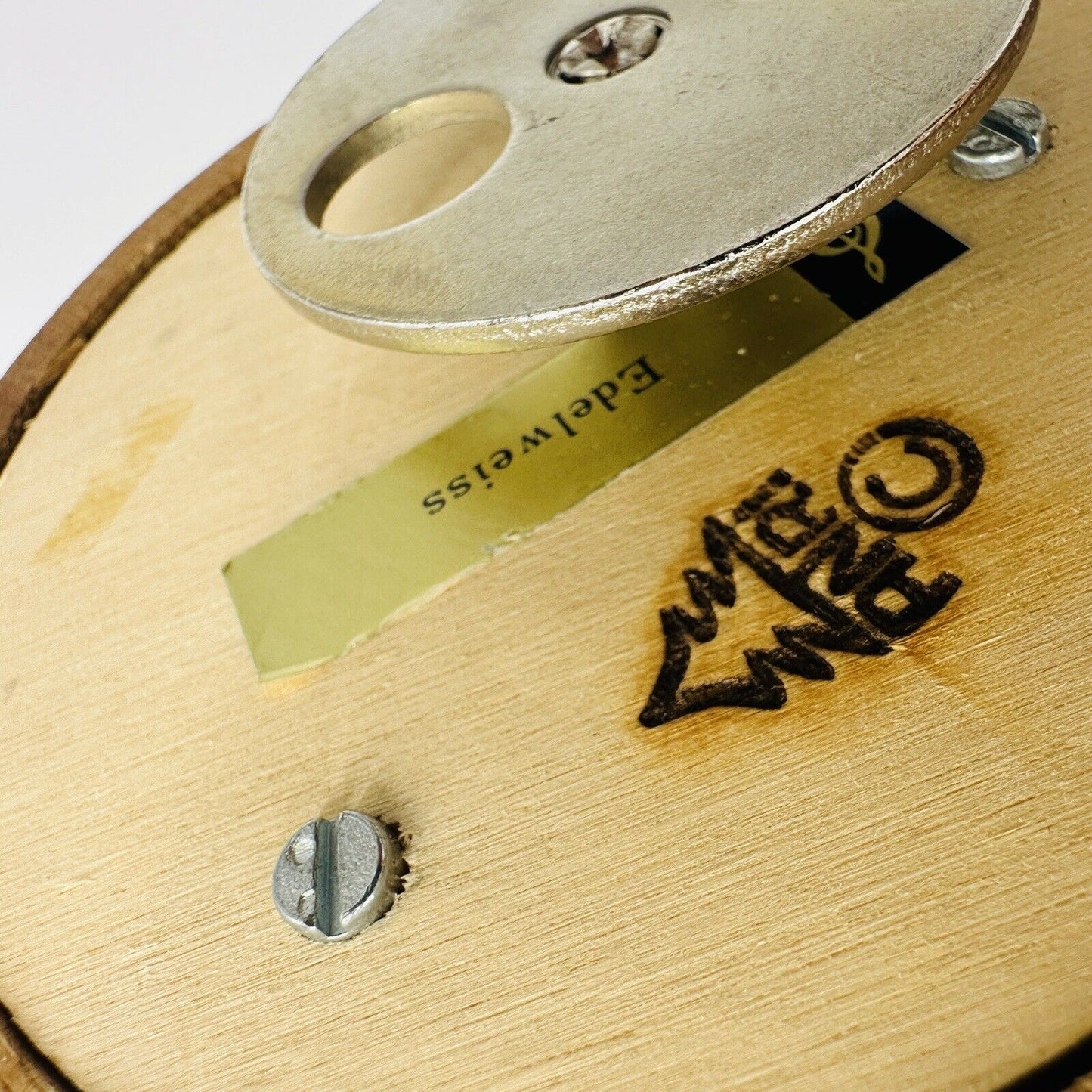 Vintage Anri Music Box Plays Edelweiss Works Boy Dog Figurine Wood Carving