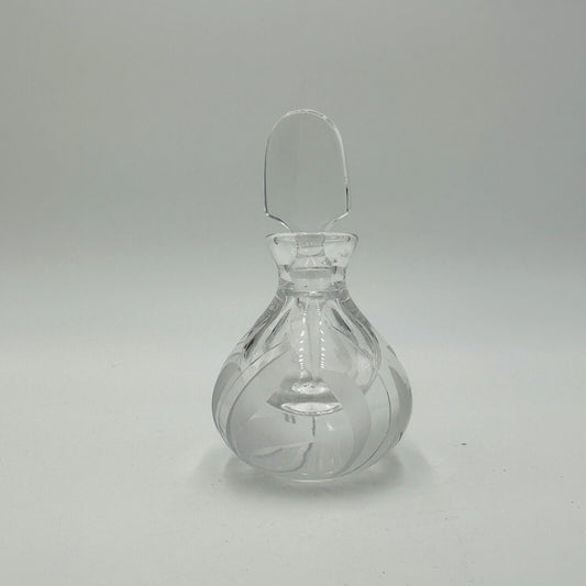 Vintage Atlantis Lead Crystal Perfume Bottle with Stopper 3.5” H