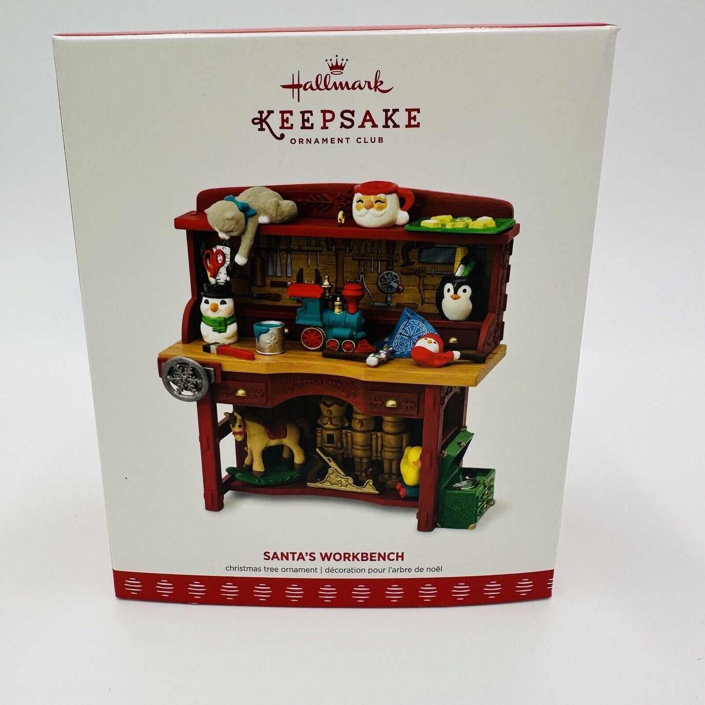 Hallmark Christmas Ornament Santa's Workbench 2017 Toys Workshop Decor
