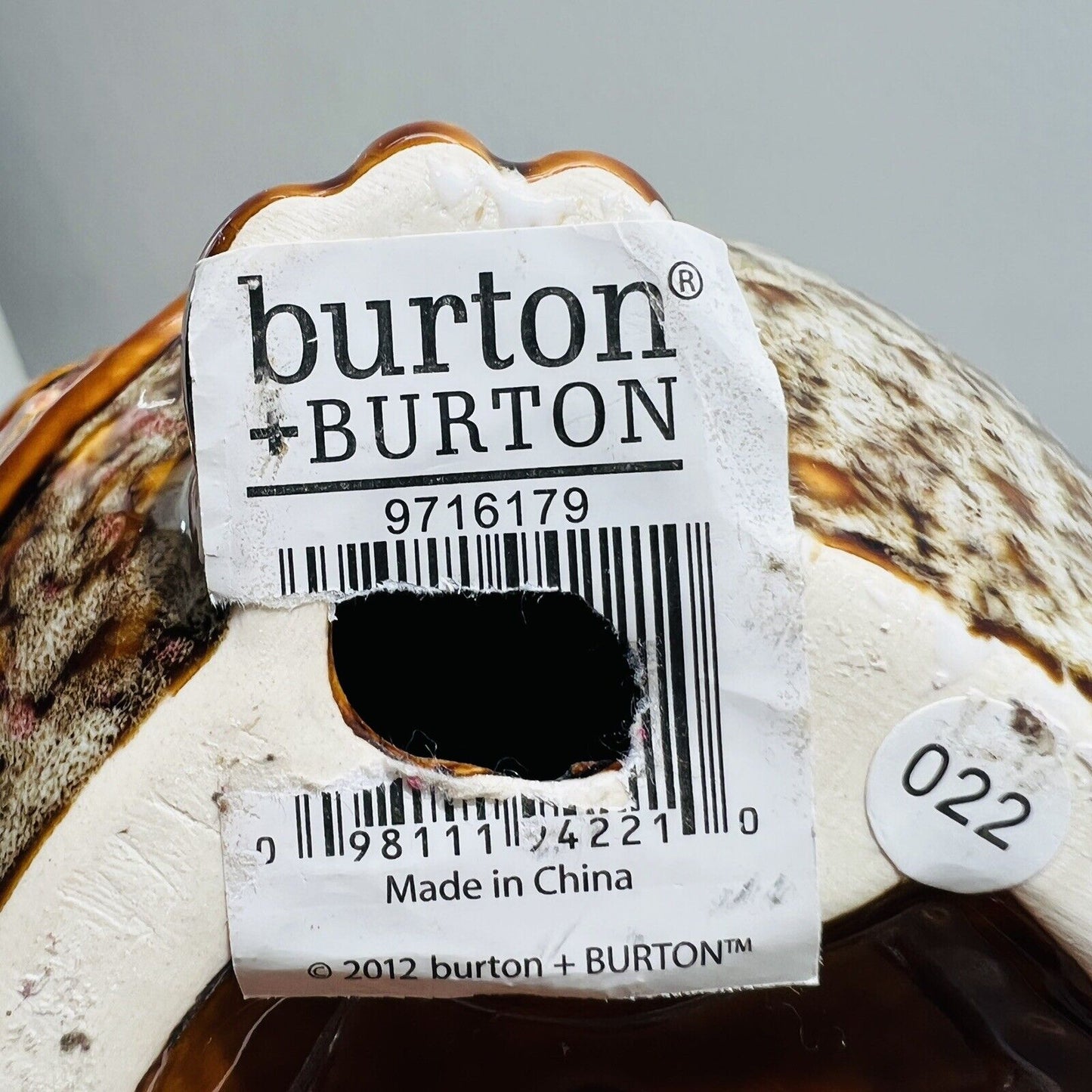 Burton and Burton Owl Pottery Ceramic Figurine Sculpture 2012 Home Decor