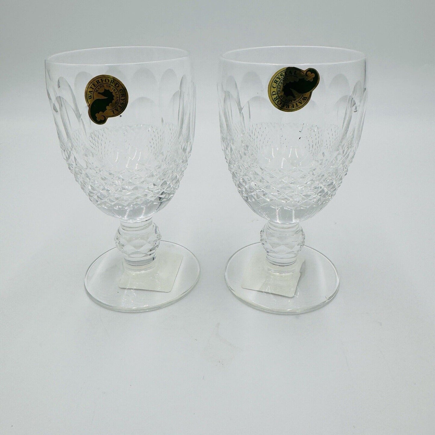 Waterford Colleen Claret Wine Glasses Set Vintage Crystal 2 Pieces Short Stem