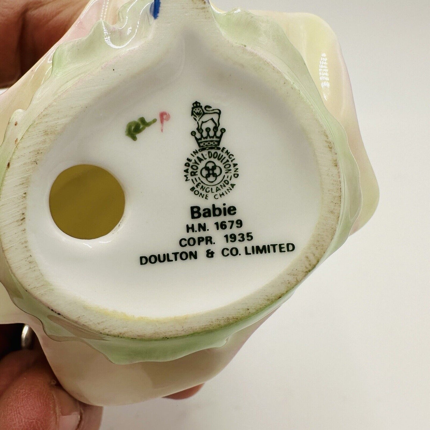 Royal Doulton Figurine Babie Handwritten Number HN1679 England Porcelain