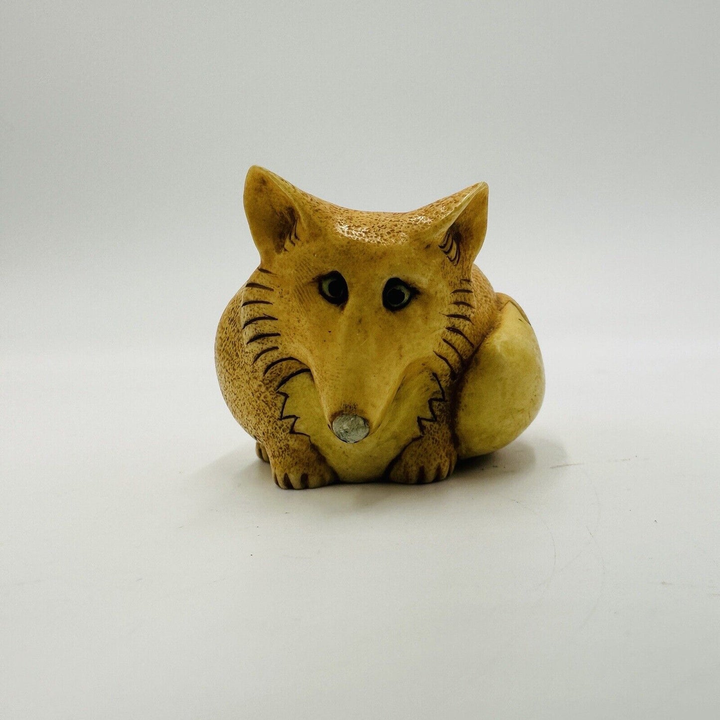 Harmony Kingdom Figurine Trinket Box Pot Bellys 2" Moxie The Fox Marble 2001