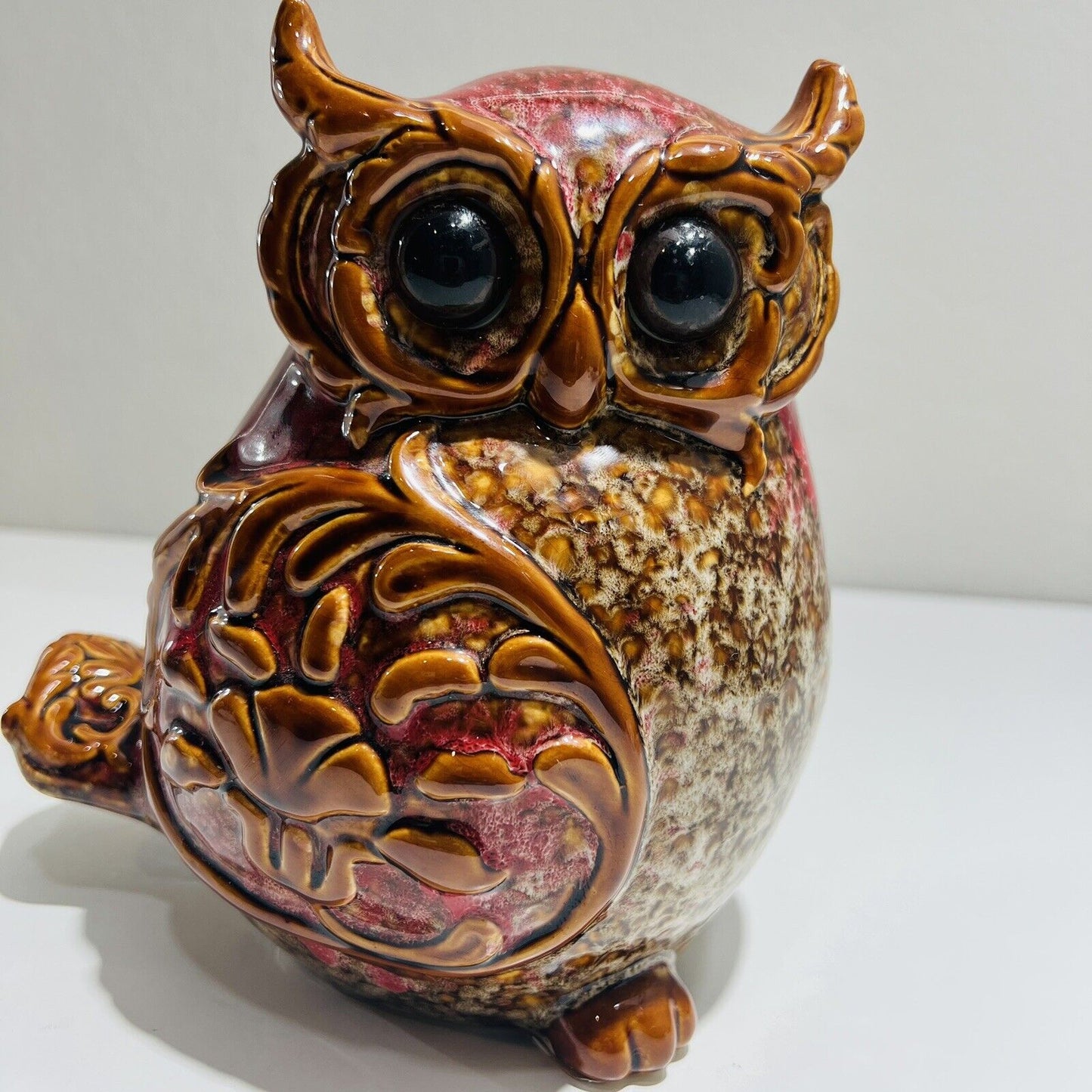 Burton and Burton Owl Pottery Ceramic Figurine Sculpture 2012 Home Decor