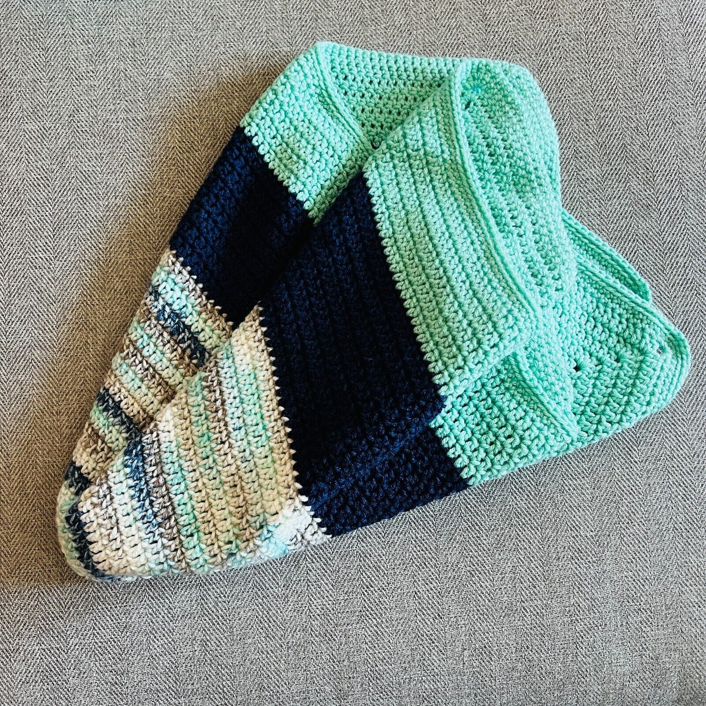 Handmade Crochet Throw Blanket Granny Blanket Style 32" for you by Shirleen