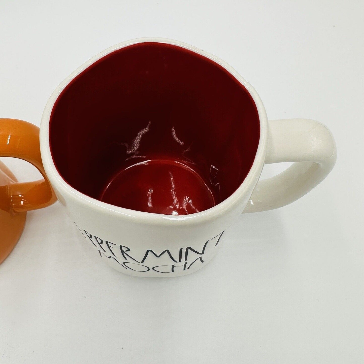 Rae Dunn Coffee Mugs Orange Pumpkin Latte Peppermint Mocha Ceramic Drinkware