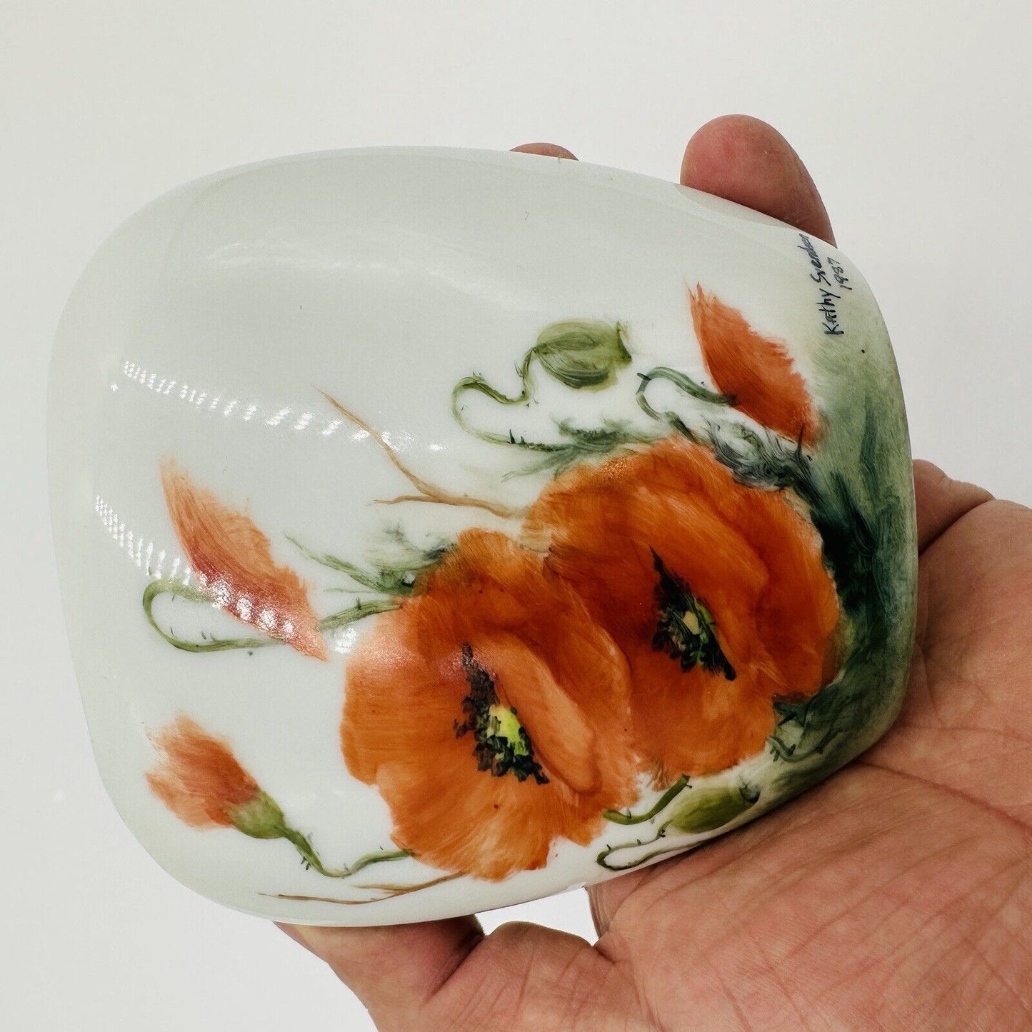 Svendsen’s Miniature Vase Floral Blossom Hand Painted Signed Home Decor Designs