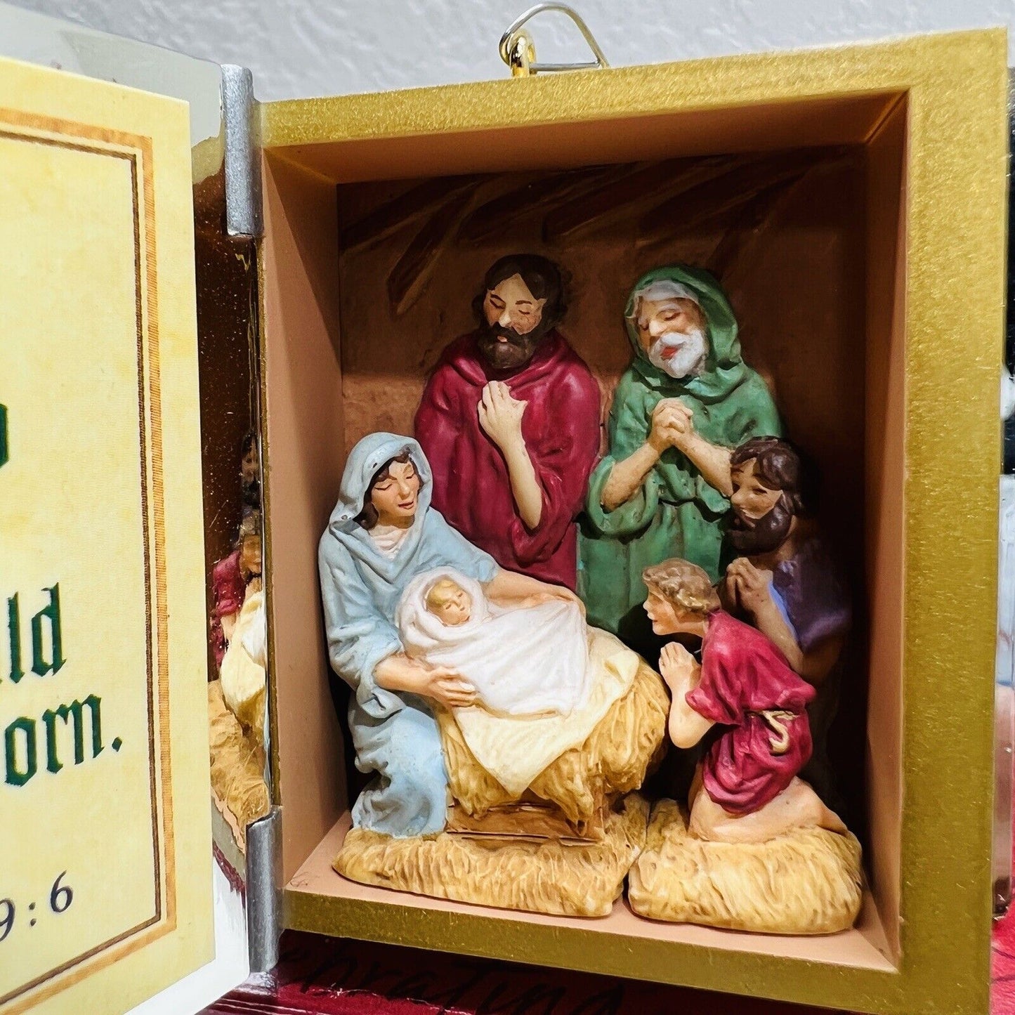 Hallmark Nativity Ornament Bible Good Book Keepsake 2000 Christmas Jesus